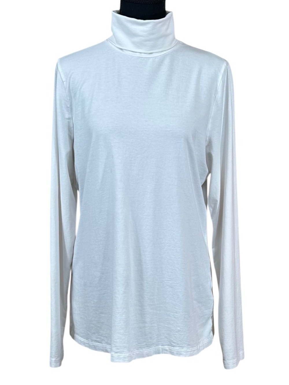 Lands' End White Long Sleeve Turtleneck Size L/T 14-16